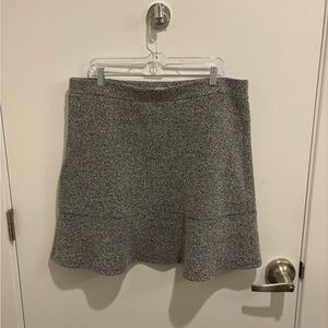 Ann Taylor Loft heathered gray A-line skirt size XL tall